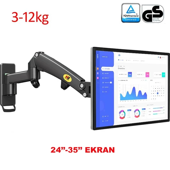 North Bayou NB F300 Ergonomik Duvar LED TV Monitör Tutucu - 3