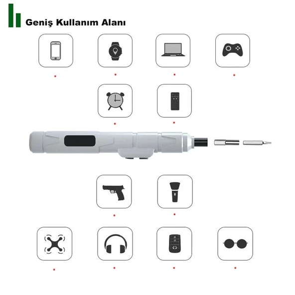 DailyTech Mini Taşınabilir Tornavida Akülü Şarjlı Elektrikli - 6