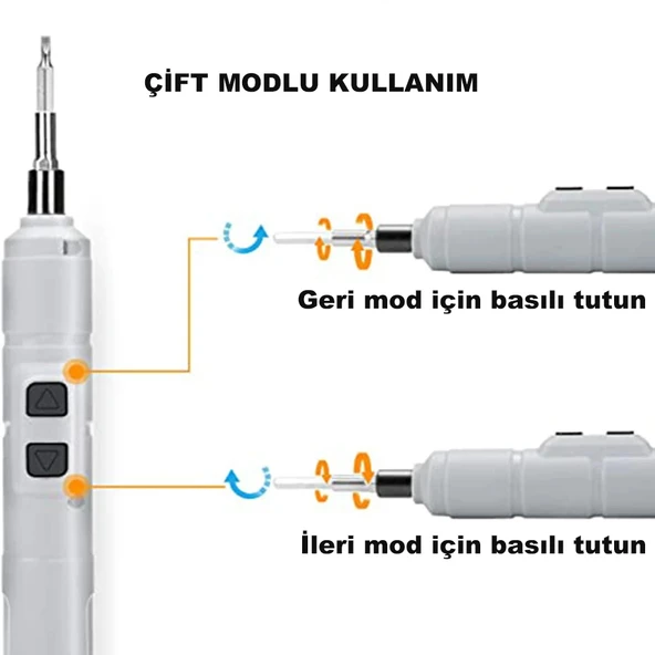 DailyTech Mini Taşınabilir Tornavida Akülü Şarjlı Elektrikli - 4