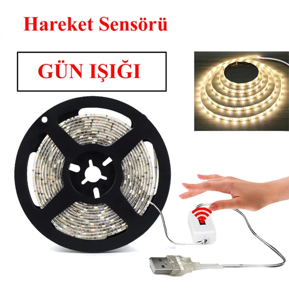 DailyTech 3 Metre Sensörlü Su Geçirmez Akıllı LED Şerit Işık - 4