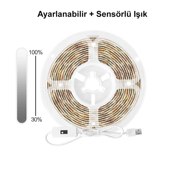 DailyTech 3 Metre Sensörlü Su Geçirmez Akıllı LED Şerit Işık - 3