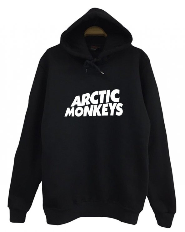 Arctic Monkeys Baskılı Kapüşonlu Sweatshirt  SİYAH L