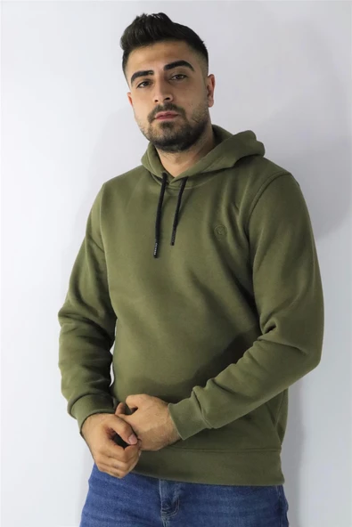 Cazador 22KCEEO05616 Erkek Haki Kapüşonlu Sweat - 1