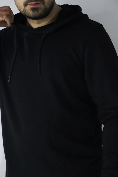 Cazador 22KCEEO05611 Erkek Siyah Kapüşonlu Sweat - 4