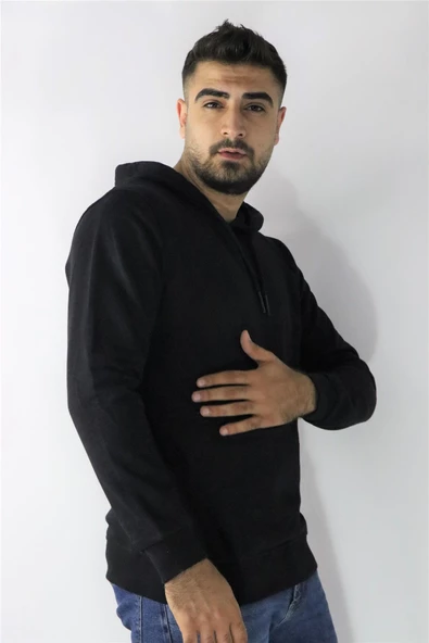 Cazador 22KCEEO05611 Erkek Siyah Kapüşonlu Sweat - 2