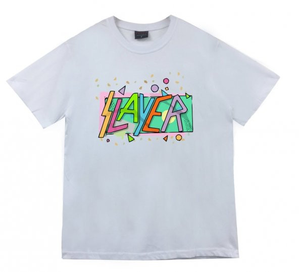 Slayer Baskılı T-shirt    BEYAZ 5XL