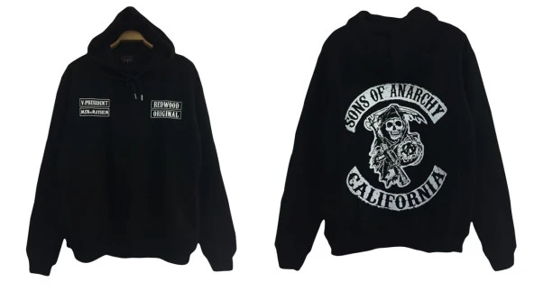 SONS OF ANARCHY Baskılı Sweatshirt  SİYAH 2XL