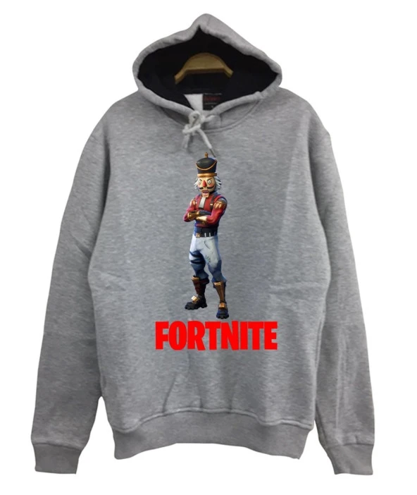 Fortnite Baskılı Sweatshirt  GRİ S