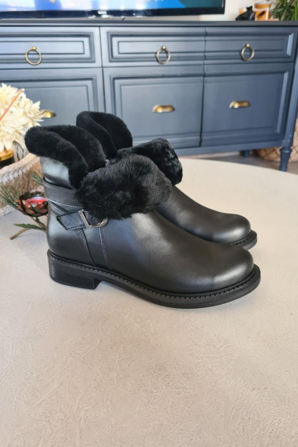 029 8093 Topukla Kadın Kürklü Bot - 8