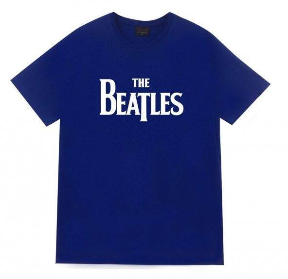 The Beatles Baskılı T-shirt    SAKS MAVİSİ 5XL