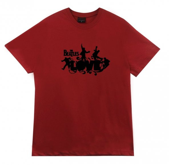 The Beatles Baskılı T-shirt    MAVİ 5XL