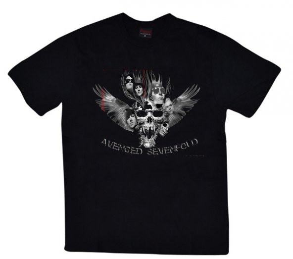 Avenged Sevenfold Baskılı T-shirt    SİYAH 3XL