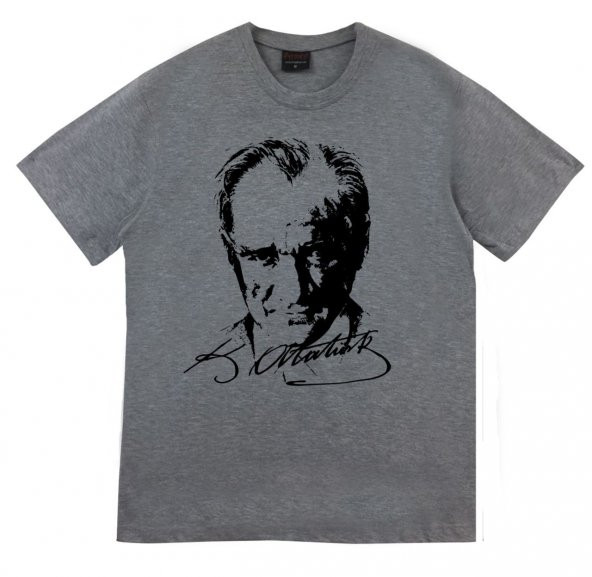 Gazi Mustafa Kemal Atatürk Baskılı T-shirt  HAKİ S