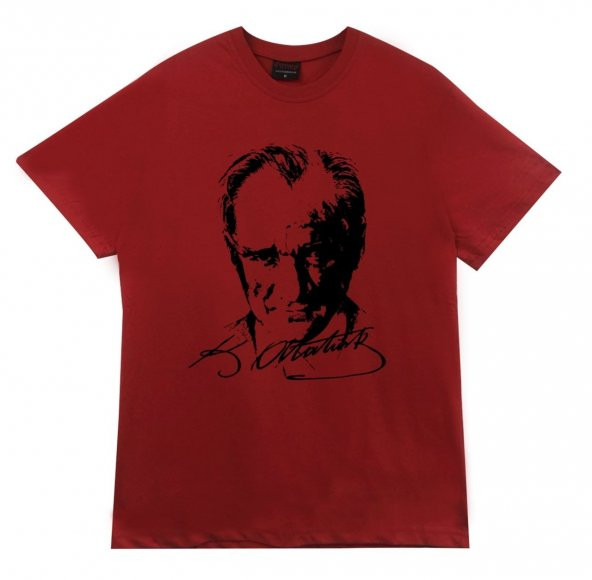 Gazi Mustafa Kemal Atatürk Baskılı T-shirt  KIRMIZI S