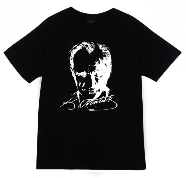 Gazi Mustafa Kemal Atatürk Baskılı T-shirt  SİYAH 2XL