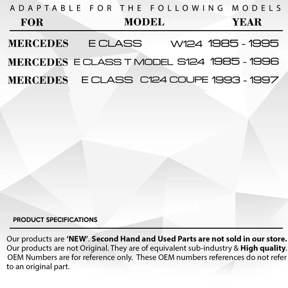 Mercedes  W124,S124,C124 için Sunroof Halatı - 7