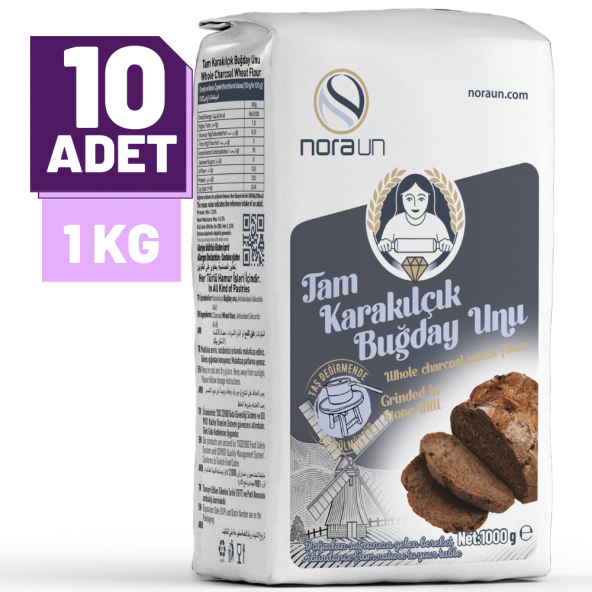 Tam Karakılçık Buğday Unu 1 Kg 10 adet