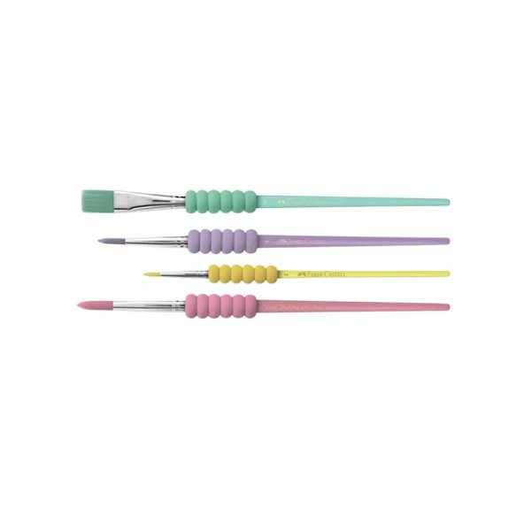 Fırça Seti 4lü Paket 4-8-10-12 Numara Faber Castell Fırça Seti 4lü Paket Pastel Seri - 3