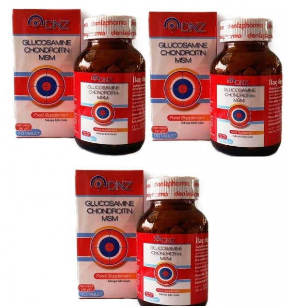 Dnz Glucosamine Chondroitin MSM 90 Tablet 3x Adet