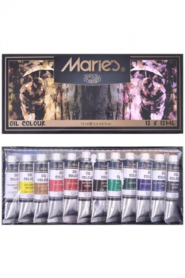 MARIES YAGLIBOYA 1381B 12 RENK 12ml ürün görseli