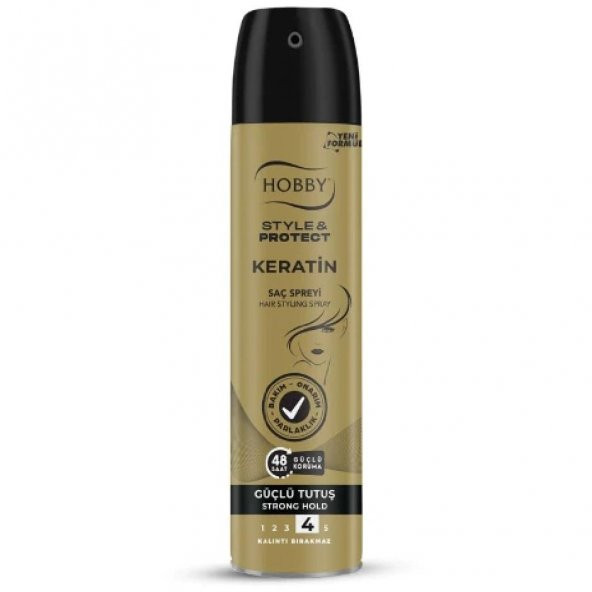 Hobby Saç Spreyi Keratin Güçlü Tutuş 250 Ml