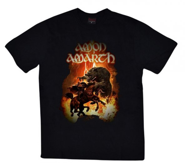 Amon Amarth Baskılı T-shirt    SİYAH M