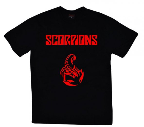 Scorpions Baskılı T-shirt    SİYAH XS