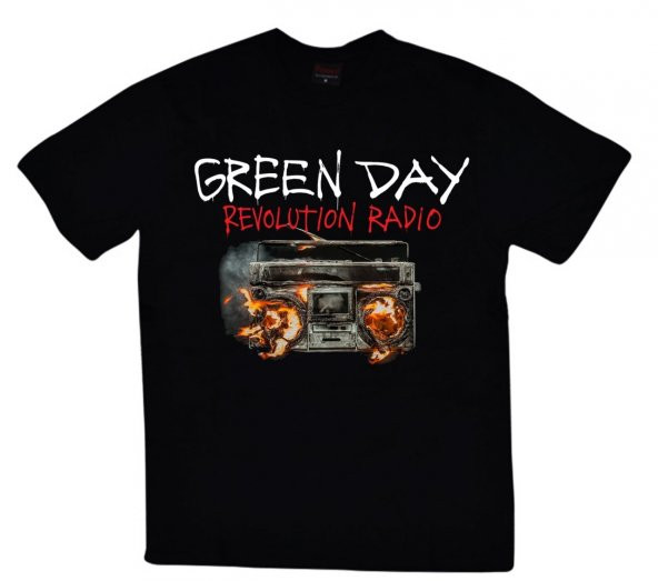 Green Day Baskılı T-shirt    SİYAH L
