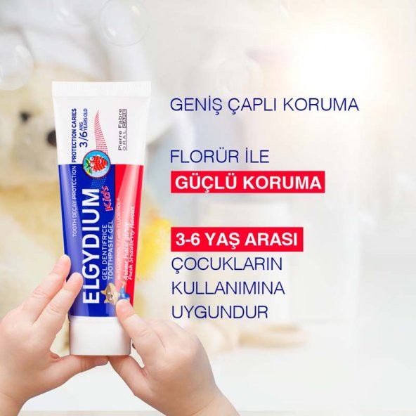 Elgydium Çilek Aromalı 2-6 Yaş Çocuk Diş Macunu 50 ml - 4