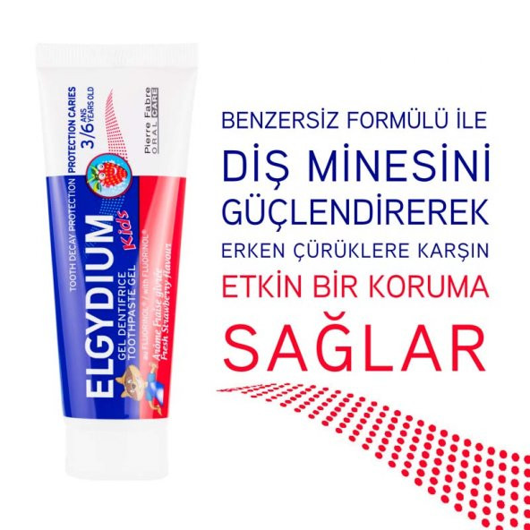 Elgydium Çilek Aromalı 2-6 Yaş Çocuk Diş Macunu 50 ml - 6