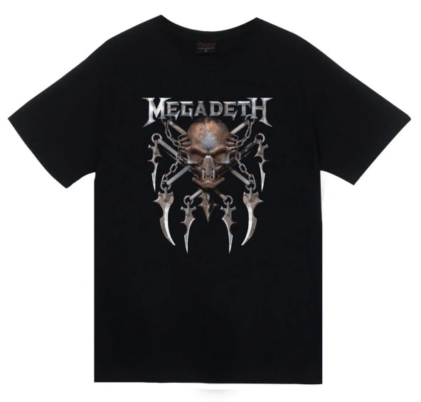 Megadeth Baskılı T-shirt    SİYAH S