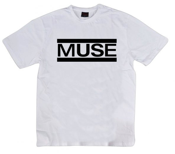 Muse Baskılı T-shirt    BEYAZ XL