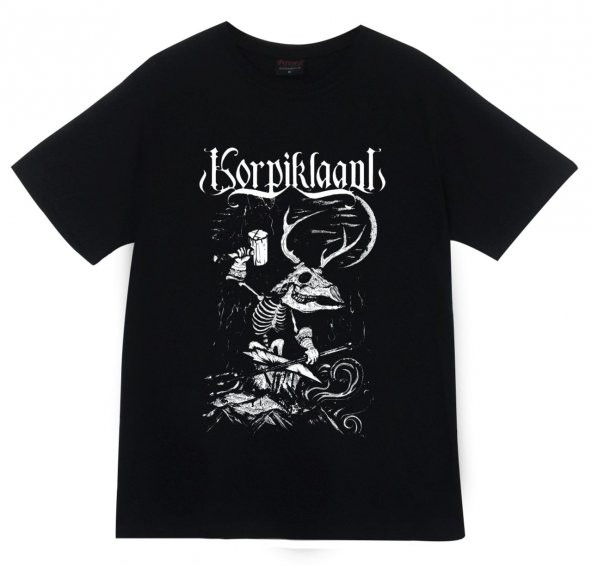 Korpiklaani Baskılı T-shirt    SİYAH 4XL