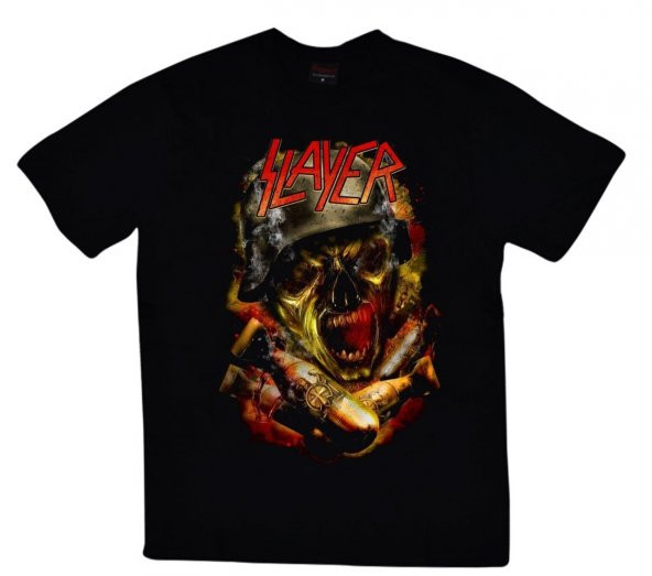 Slayer Baskılı T-shirt    SİYAH 2XL