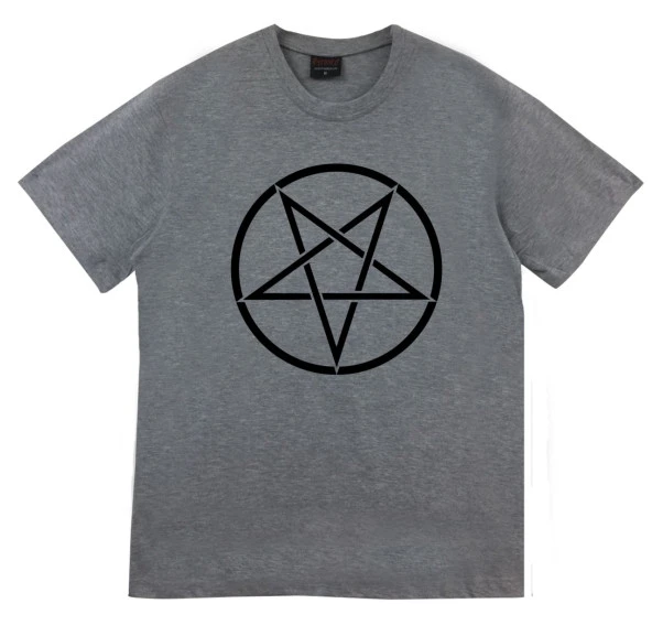 Pentagram Baskılı T-shirt    HAKİ 2XL - 1