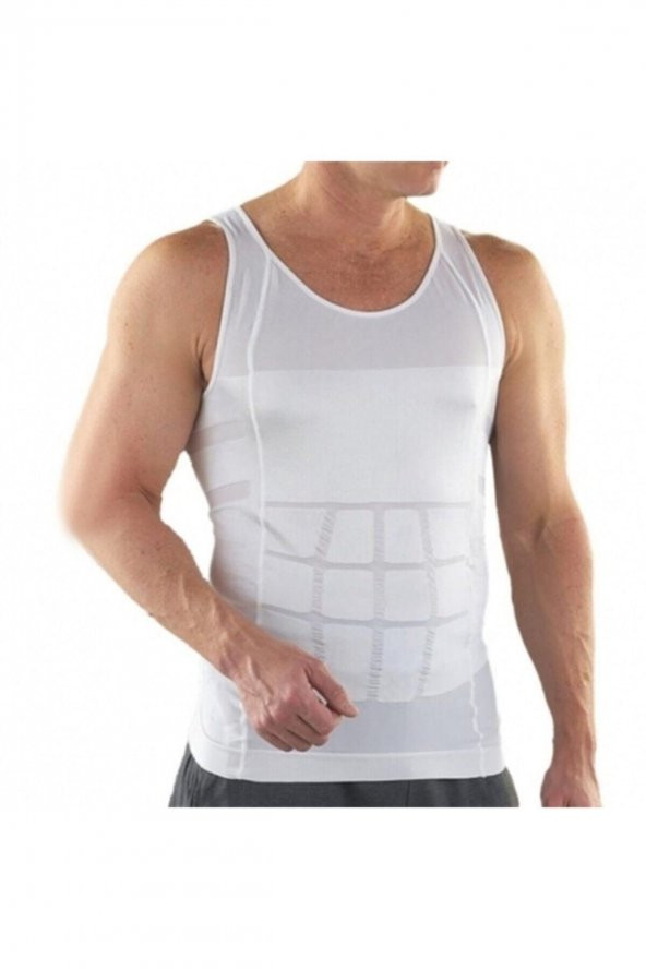 Karın Toparlayıcı Bel Ve Göğüs Toplayıcı Slim Fit Erkek Korse Atlet - 2