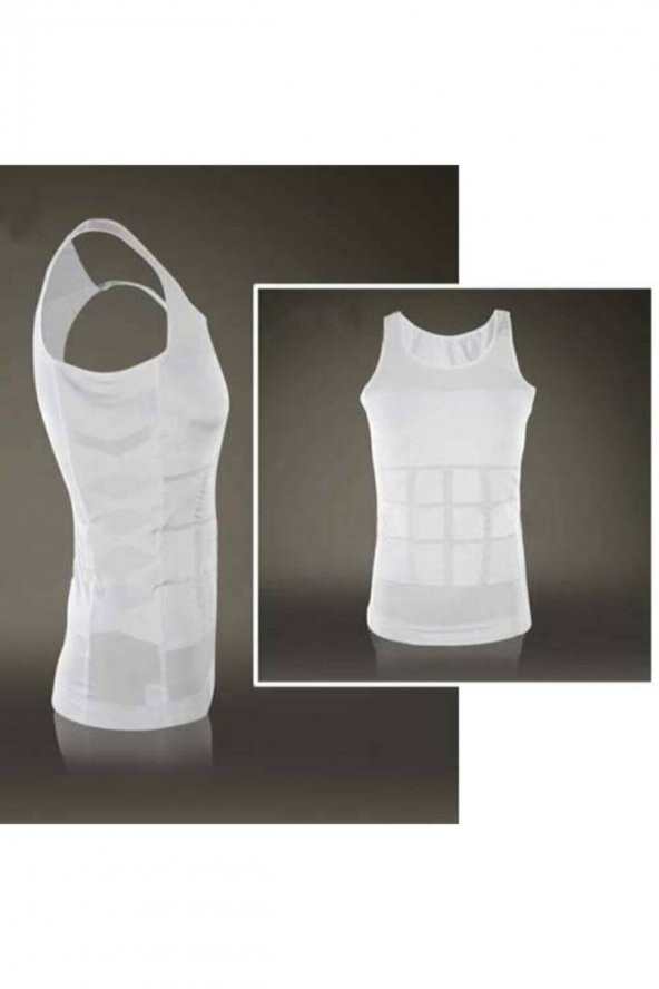 Karın Toparlayıcı Bel Ve Göğüs Toplayıcı Slim Fit Erkek Korse Atlet - 3
