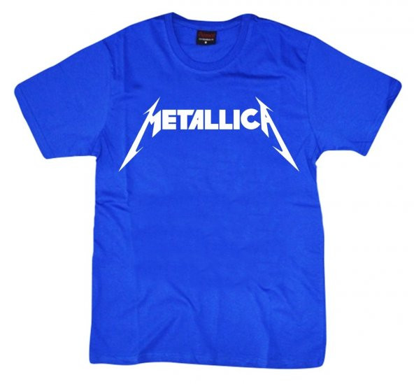 Metallica Baskılı T-shirt    SAKS MAVİSİ L