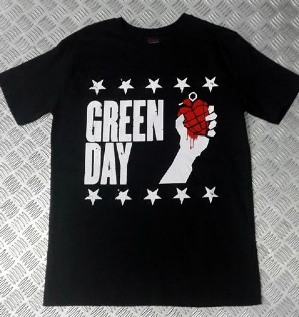 GREEN DAY Baskılı T-shirt    SİYAH 3XL