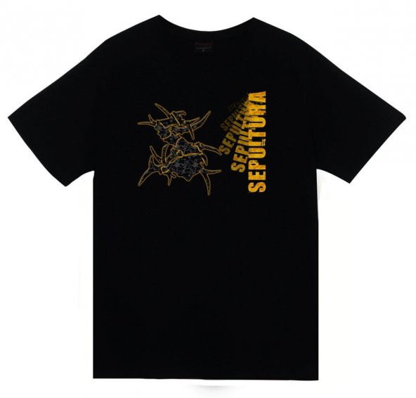 Sepultura Baskılı T-shirt    SİYAH 5XL