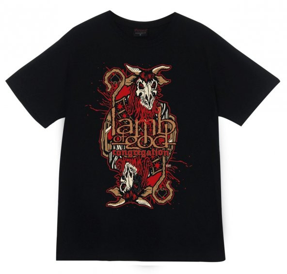 Lamb Of God Baskılı T-shirt    SİYAH M