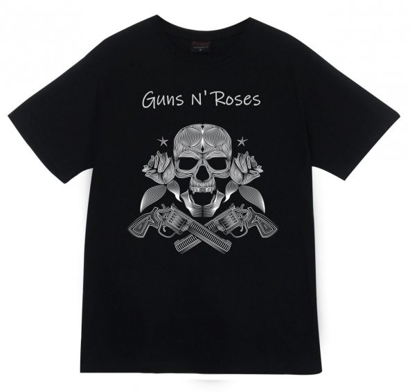 Guns N Roses Baskılı T-shirt    SİYAH 5XL