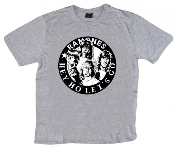 Ramones Baskılı T-shirt    GRİ L