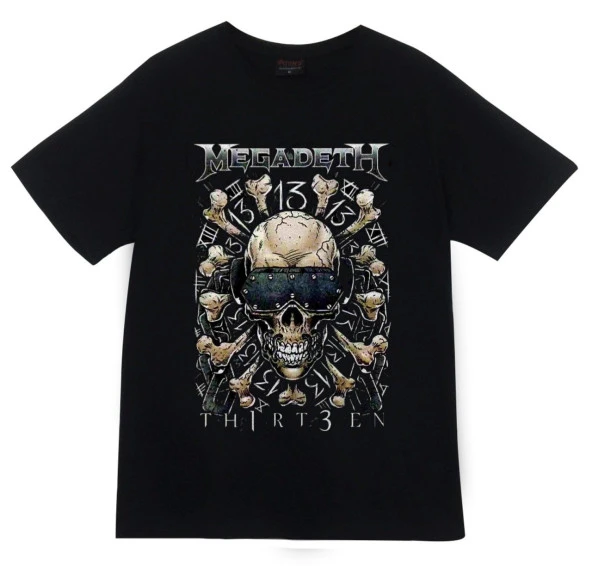 Megadeth Baskılı T-shirt    SİYAH S