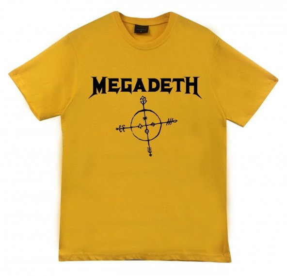 Megadeth Baskılı T-shirt    SARI XL