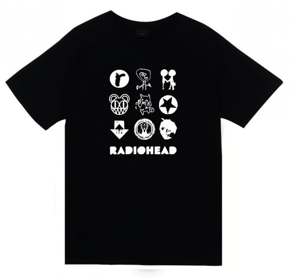 Radiohead Baskılı T-shirt    SİYAH 5XL