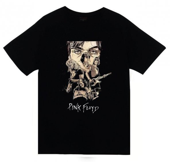 Pink Floyd Baskılı T-shirt    SİYAH 3XL