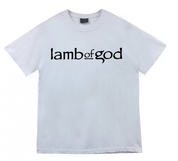 Lamb Of God Baskılı T-shirt    BEYAZ XS