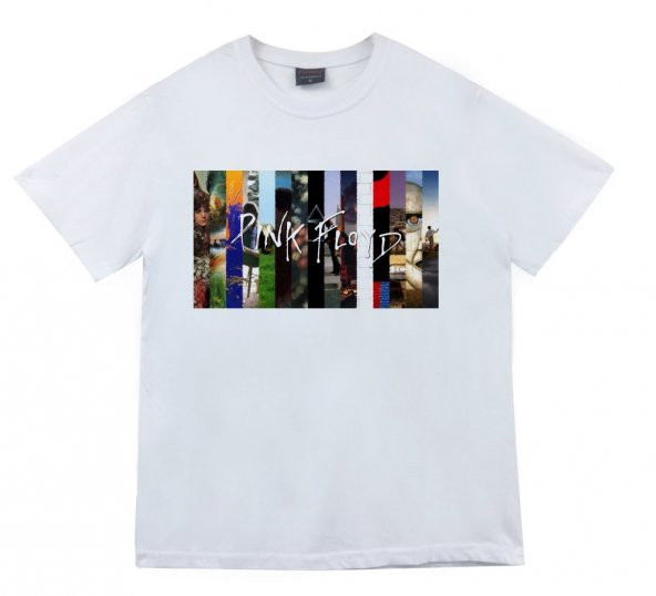 Pink Floyd Baskılı T-shirt    BEYAZ S