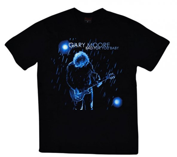 Gary Moore Baskılı T-shirt    SİYAH S
